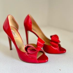 Valentino red patent leather heels.